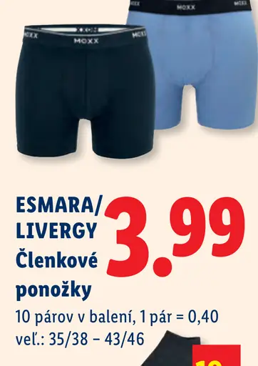 Esmara/Livergy členkové ponožky
