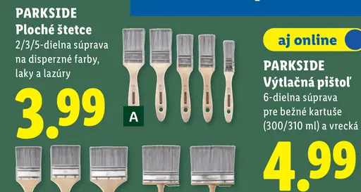 Parkside ploché štetce súprava