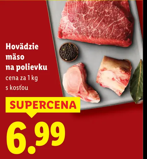 Hovädzie mäso na polievku s kosťou