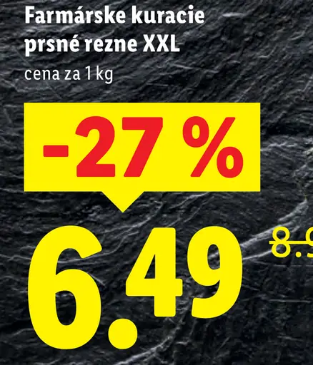 Mäsiarova farmárske kuracie prsia rezne XXL