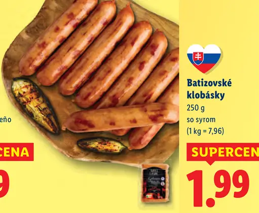 Batifovské klobásky so syrom