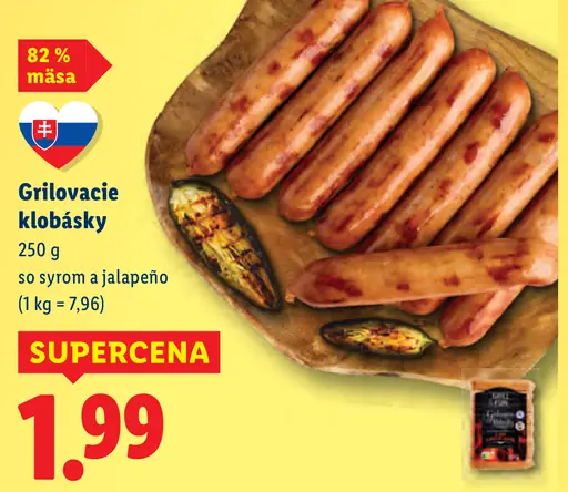 Grilovacie klobásky so syrom