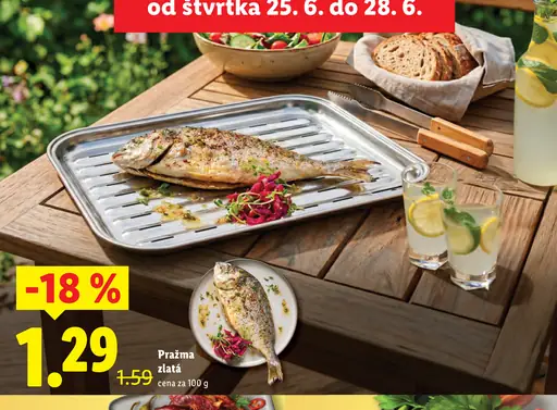 Pražma zlatá na grilovanie