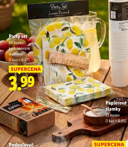 Party set s citrónovým motívom