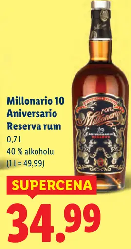 Millonario 10 Aniversario Reserva rum