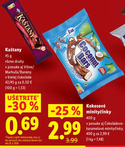 Coconut Bars kokosové minityčinky rôzne druhy