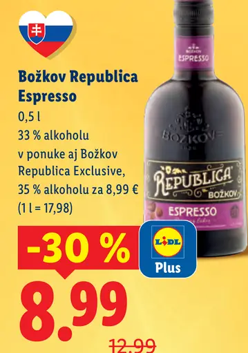 Božkov Republica Espresso rumový likér