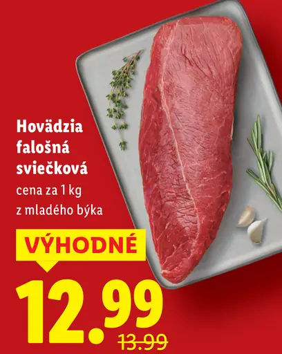 Hovädzia falošná sviečková z mladého býka