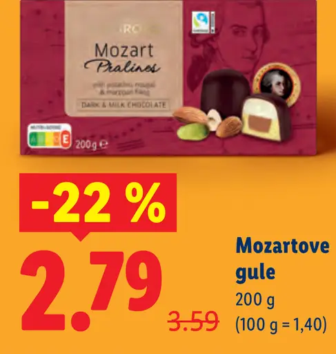 IRČ Mozart Pralinen mozartove gule