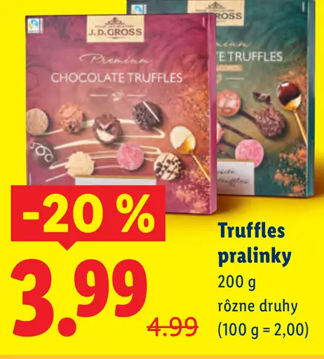J. D. Gross Truffles pralinky