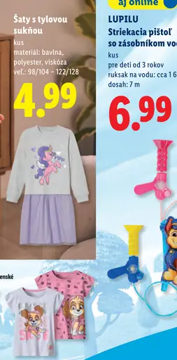 Dievčenské šaty s tylovou sukňou Paw Patrol