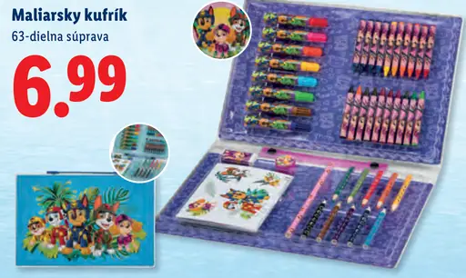 PAW Patrol maliarsky kufrík 63-dielna súprava