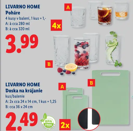 Livarno Home poháre