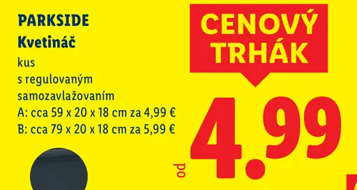 Parkside kvetináč s regulovaným samozavlažovaním A