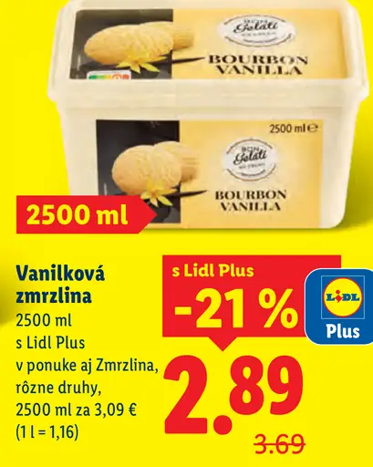 Vanilková zmrzlina Bourbon Vanilla rôzne druhy