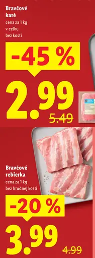 Lidl bravčové karé vcelku bez kosti