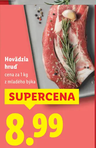 Lidl hovädzia hruď z mladého býka