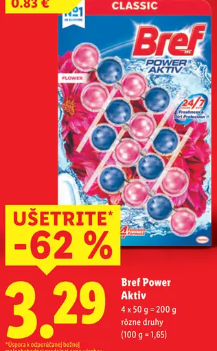 Bref Power Aktiv WC blok rôzne druhy