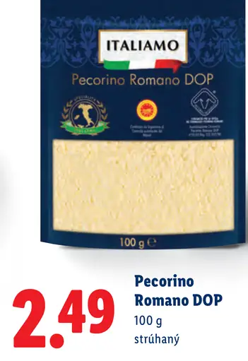 Italiamo Pecorino Romano DOP strúhaný syr