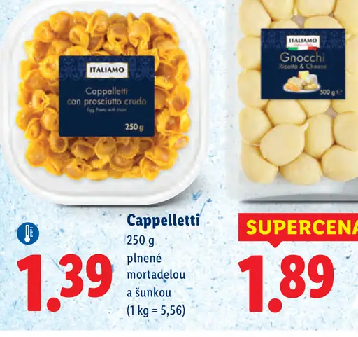 Italiamo Cappelletti plnené mortadelou a šunkou