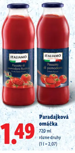 Italiamo Paradajková omáčka