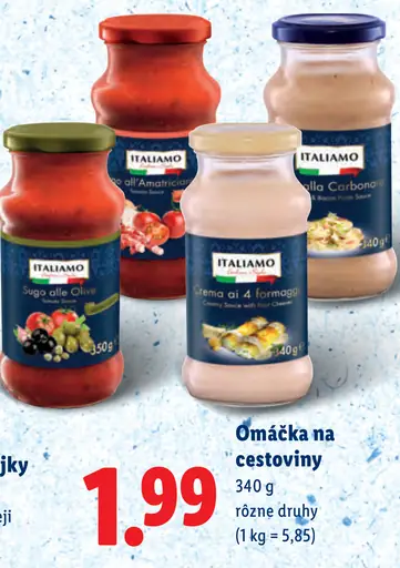 Italiamo Omáčka na cestoviny