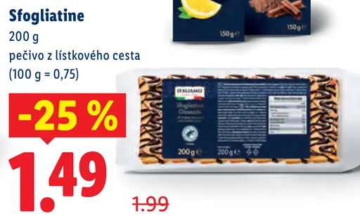 Sfogliatine pečivo z lístkového cesta
