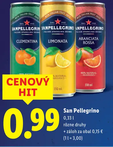 San Pellegrino ochutená limonáda