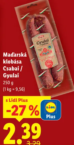 Maďarská klobása Csabai/Gyulai