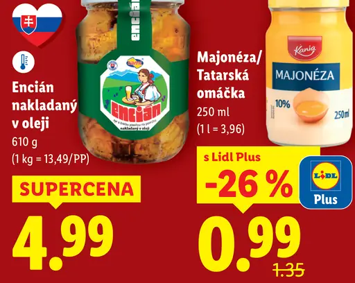 Nakladaný encián v oleji