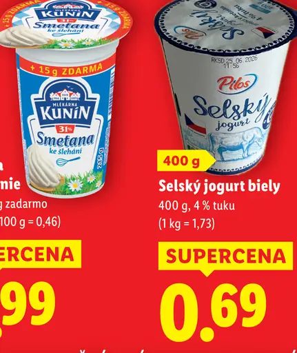 Pilos Gazdovský biely jogurt
