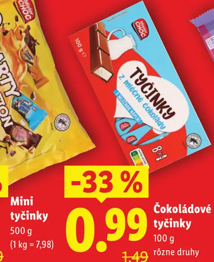 Tyčinky rôzne druhy