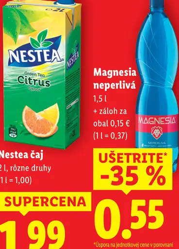 Magnesia Prírodná minerálna voda neperlivá