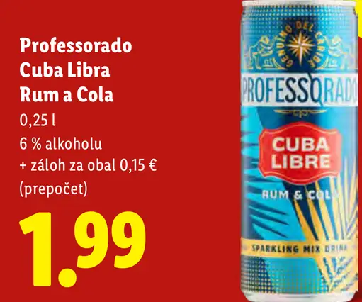 Professorado Cuba Libra Rum a Cola plechovka
