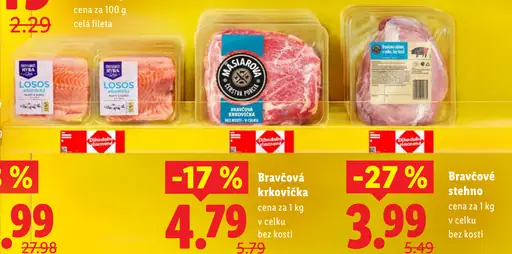 Bravčová krkovička bez kosti, plátky
