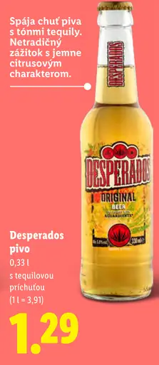 Desperados tequila pivo plechovka