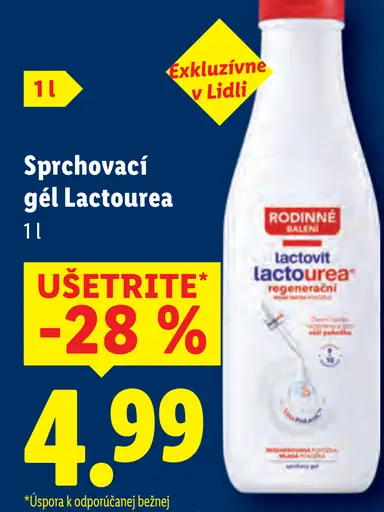 Lactourea sprchovací gél