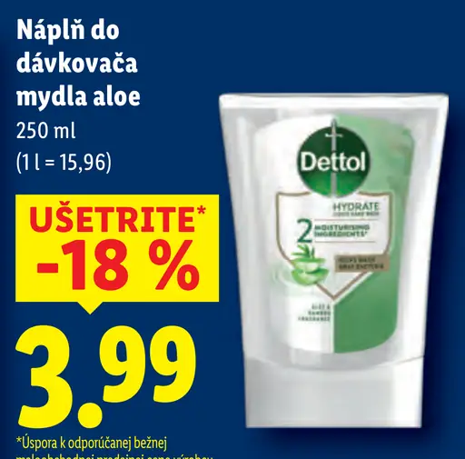 Náplň do dávkovača mydla aloe