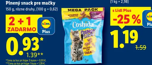 Coshida Plnený snack pre mačky