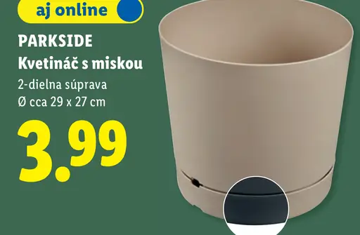Parkside Kvetináč s miskou súprava