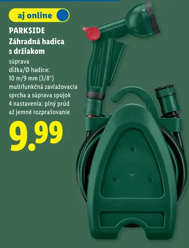 Parkside záhradná hadica s držiakom súprava