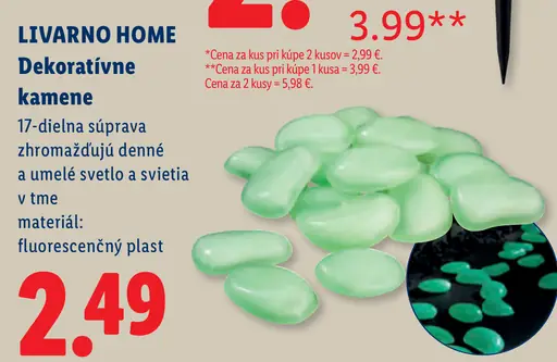 Livarno Home dekoratívne kamene svietiace