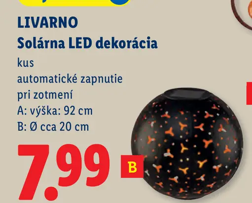 Livarno solárne LED dekorácia