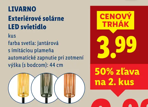 Livarno exteriérové solárne LED svietidlo s imitáciou plameňa