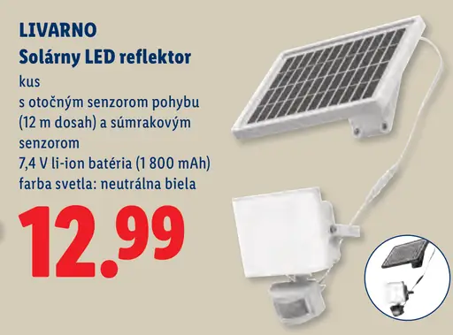 Livarno Solárny LED reflektor