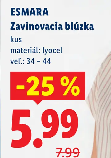 Esmara Zavínovacia blúzka