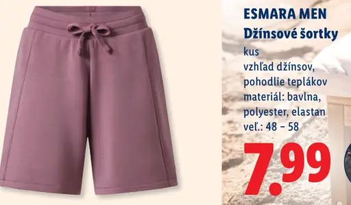 Esmara Men džínsové šortky pánske