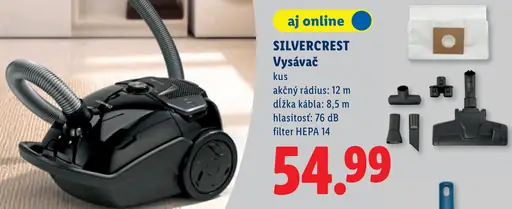 Silvercrest Bezvreckový vysávač