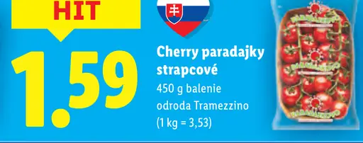 Paradajky cherry strapcové šťavnaté a sladké odroda Tramezzino
