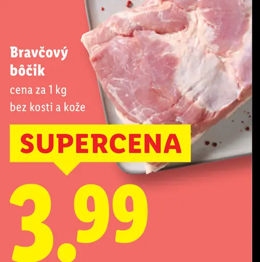 Bravčový bôčik bez kosti údený